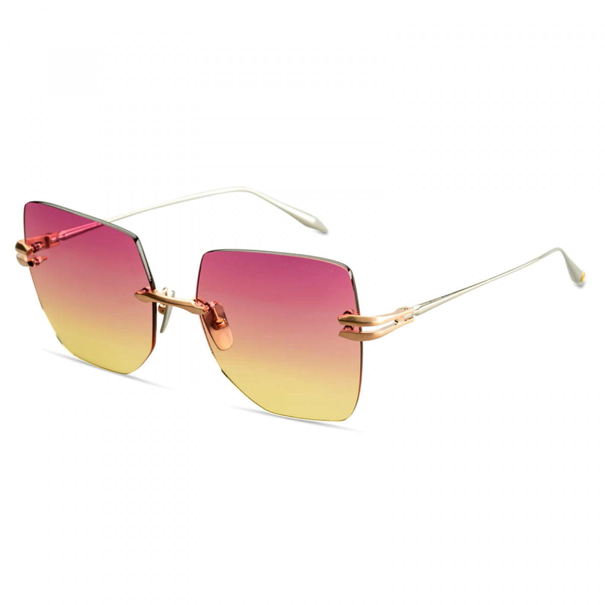 Dita EMBRA-DTS-155-A 02 Brushed Rose Gold - Silver/Peachy Sunset to Clear Gradient 58mm
