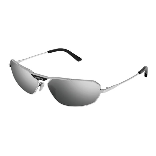 Balenciaga BB0245S 002 Silver/Silver Mirror