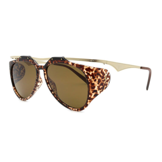 Saint Laurent SLM137AMELIA 002 Gold/Leopard Havana/Brown