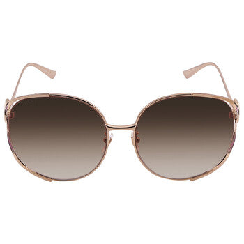 Gucci Gucci Brown Gradient Oval Ladies Sunglasses GG0225S 007 63