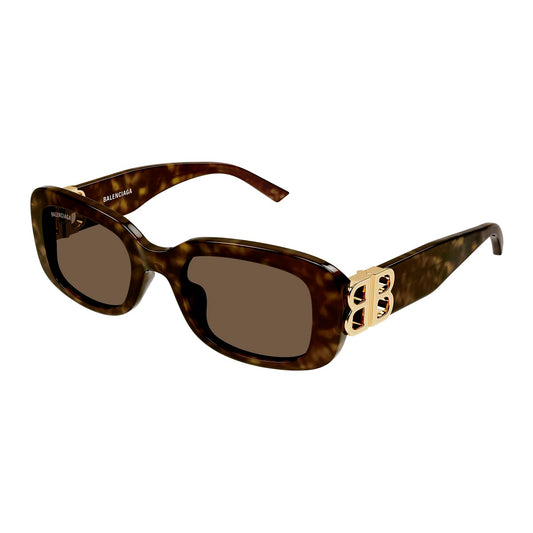 Balenciaga BB0310SK 002 Dark Havana/Brown 53mm