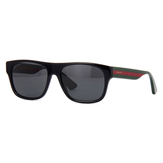 Gucci GG0341S 001 Black and Green with Red Stripe/Grey