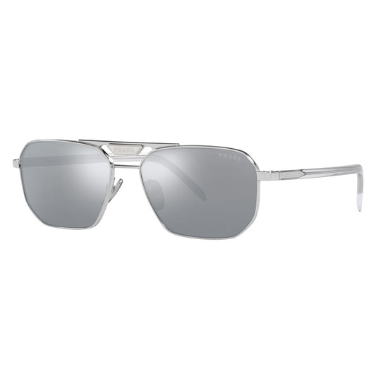 Prada PR58YS 1BC02R Silver/Blue Mirror Silver