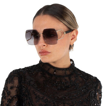 Gucci Gucci Grey Gradient Butterfly Ladies Sunglasses GG1562S 001 62