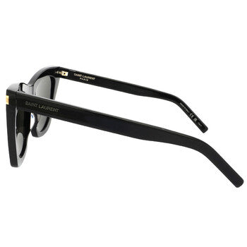 Saint Laurent Saint Laurent Grey Cat Eye Ladies Sunglasses SL 214 KATE 001 55