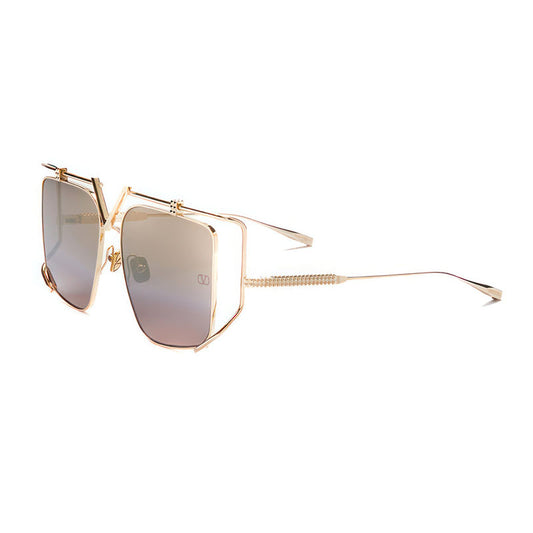 Valentino V-LIGHT VLS-116 B Light Gold/Dark Brown Gradient with Gold Flash Mirror AR 59mm