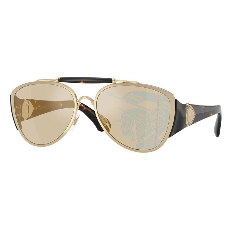 Burberry BE3161 1109P4 Light Gold/Dark Havana/Dark Brown Tampo Gold Mirror 60mm
