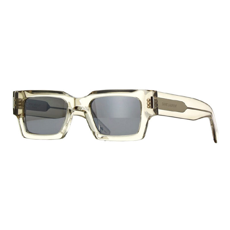 Saint Laurent SL572 003 Beige Crystal/Grey with Silver Mirror 50mm