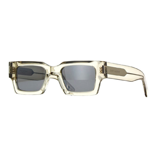 Saint Laurent SL572 003 Beige Crystal/Grey with Silver Mirror 50mm