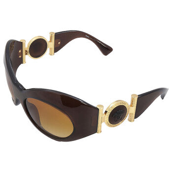Versace Versace Yellow Gradient Brown Irregular Ladies Sunglasses VE4462 54462L 58