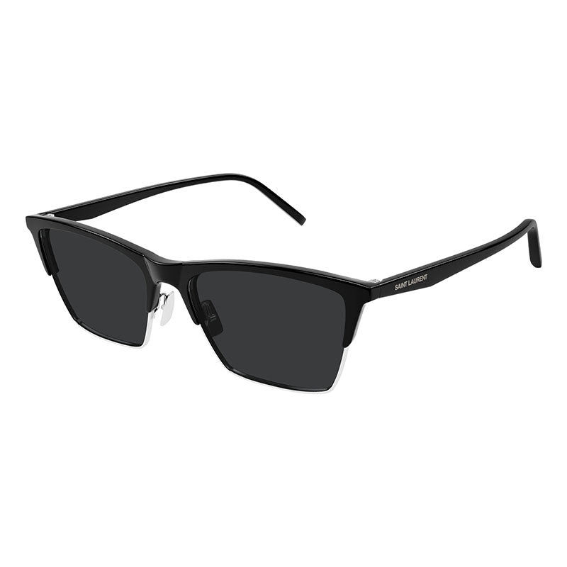 Saint Laurent SL767 002 Shiny Black/Silver/Dark Grey