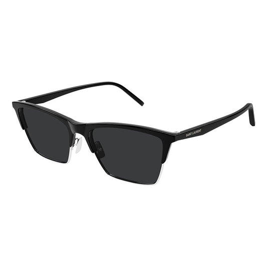 Saint Laurent SL767 002 Shiny Black/Silver/Dark Grey
