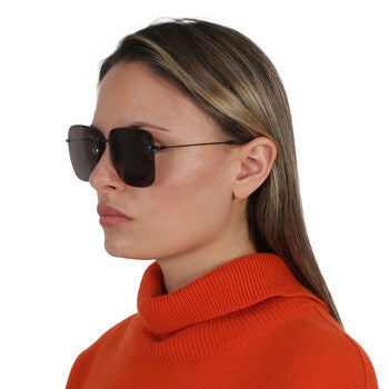 Saint Laurent Saint Laurent Brown Square Ladies Sunglasses SL 312M 001 58