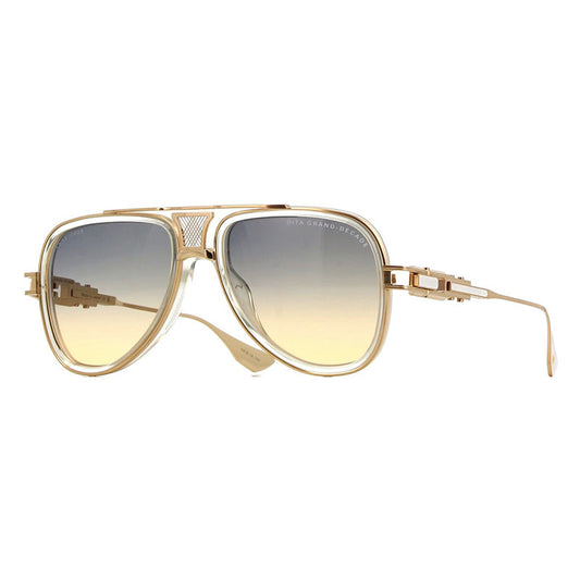 Dita DTS460-A 03 Transparent With Brushed White Gold/Grey to Apricot Gradient