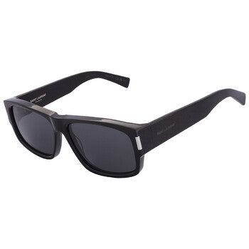 Saint Laurent Saint Laurent Dark Grey Rectangular Men's Sunglasses SL 689 001 59