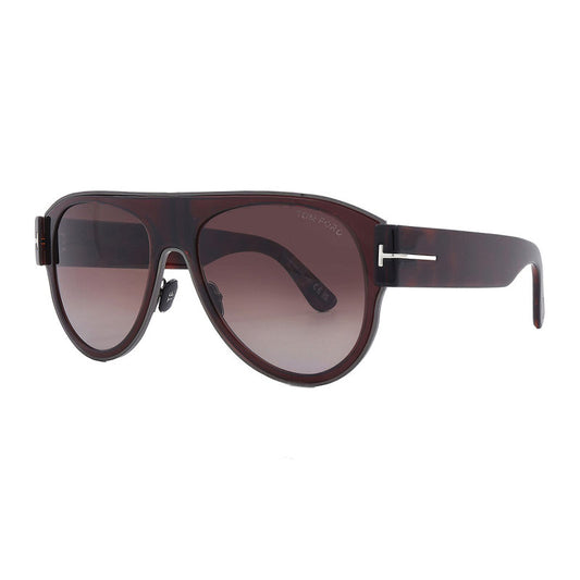 Tom Ford FT1074 48T Shiny Dark Brown/Gradient Bordeaux