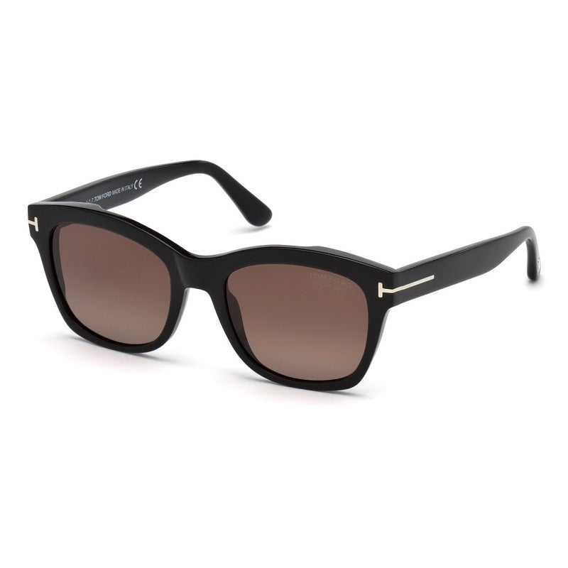 Tom Ford FT0614 01H Shiny Black/Gradient Burgundy Polarized 52mm