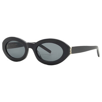 Saint Laurent Saint Laurent Black Oval Ladies Sunglasses SL M136 001 52