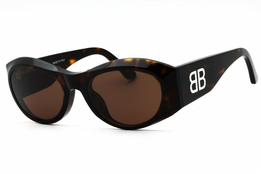 Balenciaga BB0396SK 002 Dark Havana/Brown 55mm