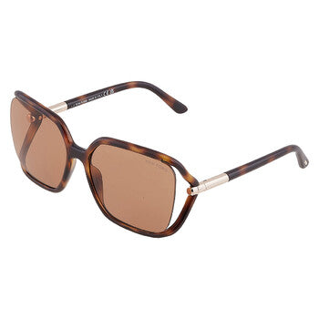 Tom Ford Tom Ford Solange Brown Butterfly Ladies Sunglasses FT1089 52E 60
