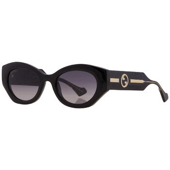 Gucci Gucci Grey Gradient Oval Ladies Sunglasses GG1553S 001 52