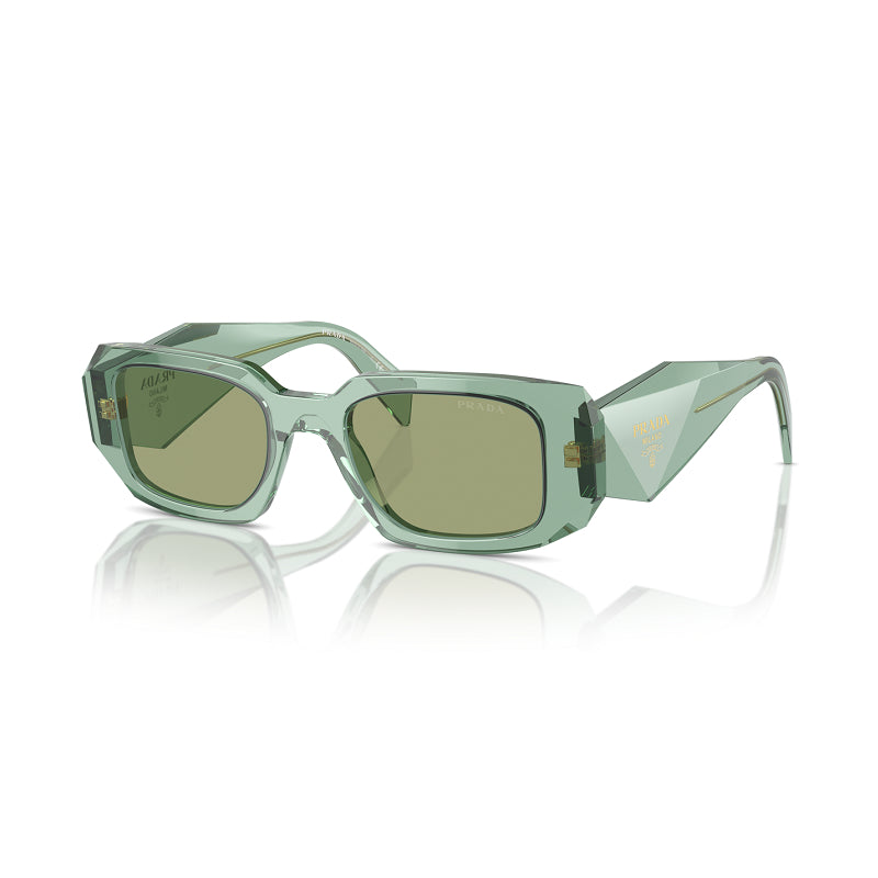 Prada PR17WS 11R10E Transparent Sage/Green Mirror Internal Silver 49mm