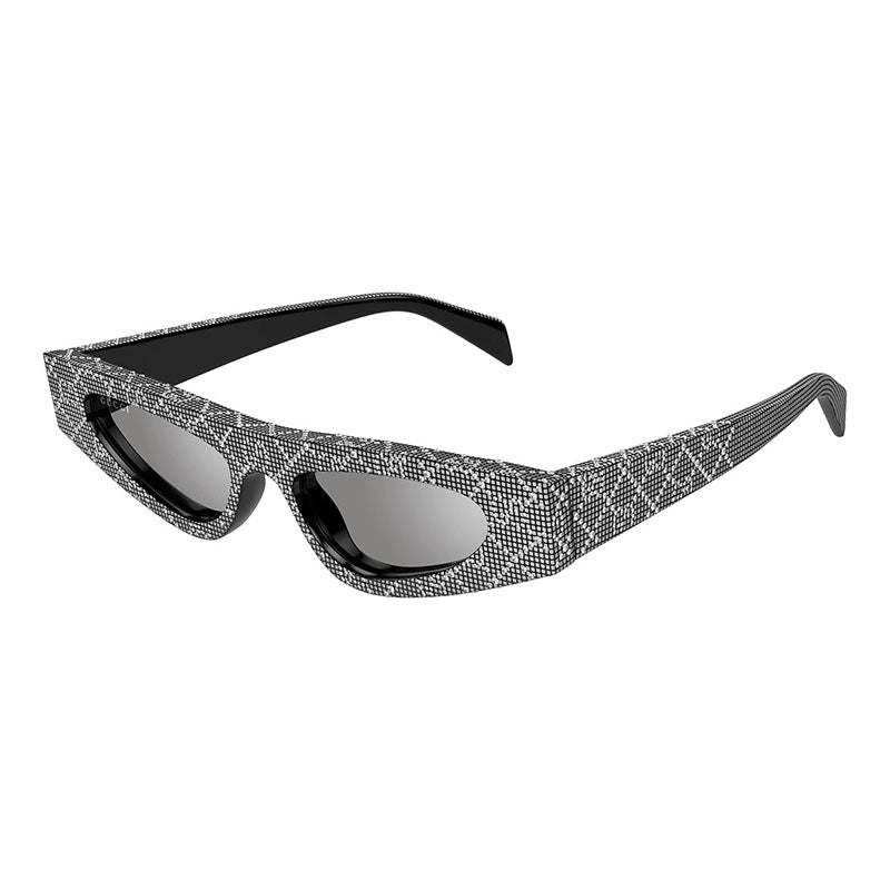 Gucci GG1779S 009 Black with Silver Metal Stud Detail/Grey Silver Mirror