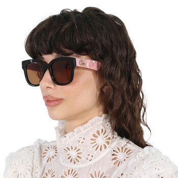Gucci Gucci Brown Square Ladies Sunglasses GG0998S 005 52