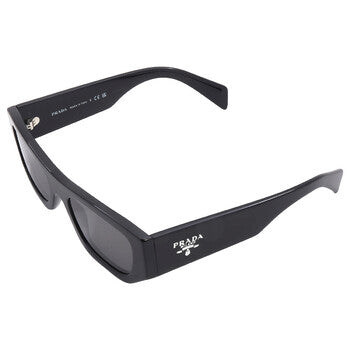 Prada Prada Dark Grey Rectangular Unisex Sunglasses PR A01S 16K08Z 53
