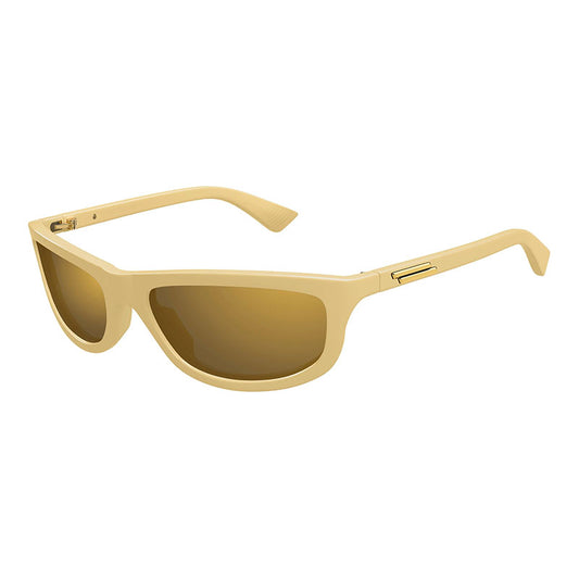 Bottega Veneta BV1327S 004 Pale Yellow/Brown with Bronze Mirror